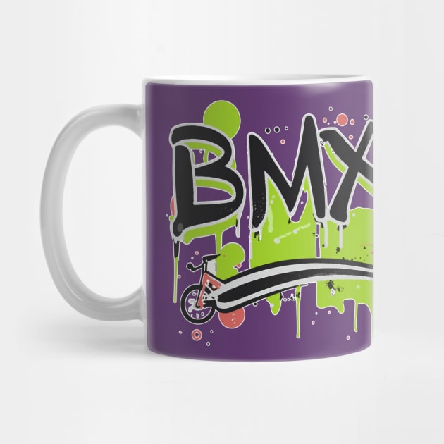 BMX Bike Grunge for Men Women Kids and BMX Riders by Vermilion Seas